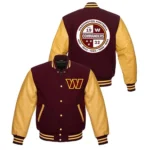 Washington Commanders Letterman Maroon and Yellow Jacket