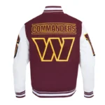 Washington Commanders Mashup Rib Varsity Wool Jacket