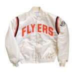 Philadelphia Flyers 80's White Bomber Jacket