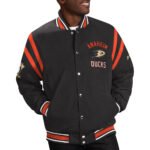 Anaheim Ducks Tailback Black Varsity Jacket