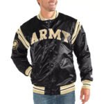 Army Black Knights The Enforcer Black Satin Jacket - Image 4