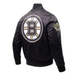 Boston Bruins Glam Black Satin Jacket - Image 4