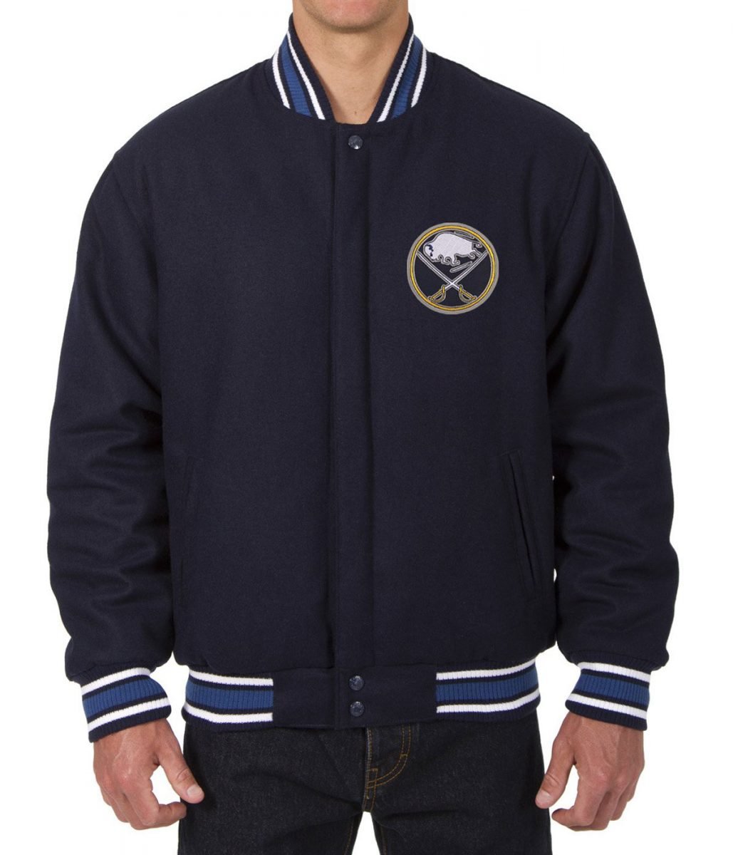 buffalo-sabres-wool-jacket-scaled-1-1.jpg Varsity Buffalo Sabres Navy Blue Wool Jacket - Image 1
