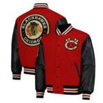 Chicago Blackhawks 2025 Red Winter Classic Coaches Varsity Jacket - Image 3