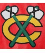 Varsity Chicago Blackhawks Red Leather Jacket - Image 3