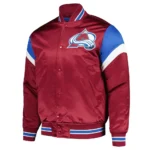 Colorado Avalanche Midweight Burgundy Satin Jacket