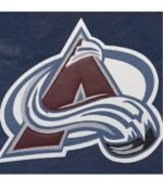 Colorado Avalanche Bomber Navy Blue Leather Jacket - Image 3