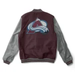 Colorado Avalanche Varsity Maroon and Gray Jacket - Image 2