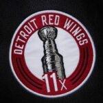 Detroit Red Wings Black Out Team Logo Varsity Jacket - Image 5