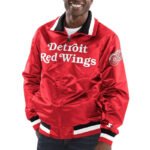 Detroit Red Wings Captain II Red Satin Jacket - Image 4