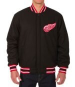 Varsity Detroit Red Wings Wool Black Jacket