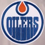 Edmonton Oilers Gray/Blue Poly Twill Jacket - Image 3