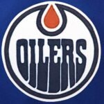 Varsity Edmonton Oilers Royal Blue and White Two-Tone Jacket - Image 3