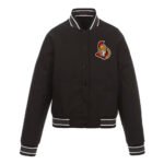 Ottawa Senators Poly Twill Front Hit Black Jacket