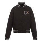 Black Philadelphia Flyers Poly-Twill Front-Hit Jacket