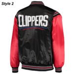 Starter Los Angeles Clippers Renegade Varsity Satin Jacket - Image 4