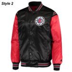 Starter Los Angeles Clippers Renegade Varsity Satin Jacket - Image 2