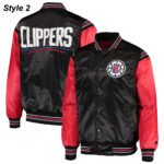 Starter Los Angeles Clippers Renegade Varsity Satin Jacket - Image 10