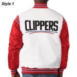 Starter Los Angeles Clippers Renegade Varsity Satin Jacket - Image 7