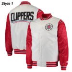 Starter Los Angeles Clippers Renegade Varsity Satin Jacket - Image 9