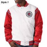 Starter Los Angeles Clippers Renegade Varsity Satin Jacket - Image 5