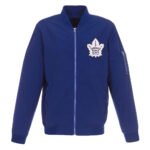 Lightweight Toronto Maple Leafs Nylon Royal Bomber Jacket