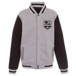 LA Kings Gray and Black Varsity Wool Jacket