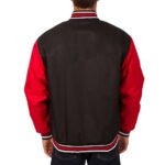 New Jersey Devils Front Hit Poly Twill Black and Red Jacket - Image 2