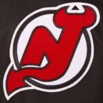New Jersey Devils Front Hit Poly Twill Black and Red Jacket - Image 3
