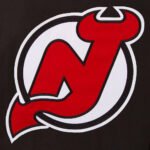 New Jersey Devils Varsity Black Wool & Leather Jacket - Image 3