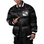 NY Rangers Black Down Fill Puffer Jacket - Image 3