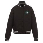 Dallas Stars Front-Hit Poly-Twill Black Jacket