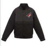 Gray/Black Youth Arizona Coyotes Poly Twill Jacket