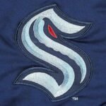 Seattle Kraken Deep Sea Blue Heavyweight Satin Jacket - Image 4