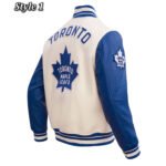 Toronto Maple Leafs Retro Classic Rib Varsity Jacket - Image 7