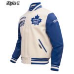 Toronto Maple Leafs Retro Classic Rib Varsity Jacket - Image 5