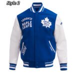Toronto Maple Leafs Retro Classic Rib Varsity Jacket - Image 2