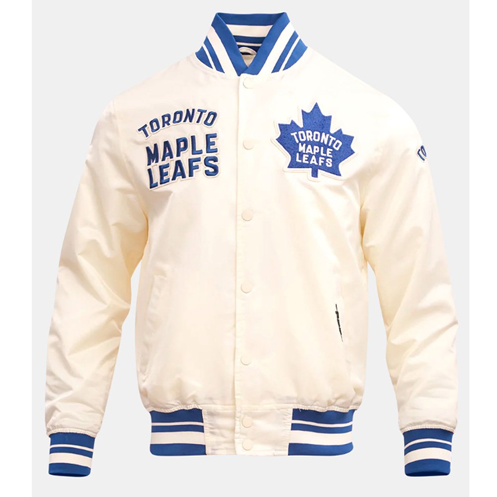 toronto-maple-leafs-retro-classic-rib-white-satin-jacket-1.jpg Toronto Maple Leafs Retro Classic Rib Jacket - Image 1