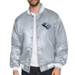 Utah Mammoth Primary Logo Varsity Satin Jacket - Image 2