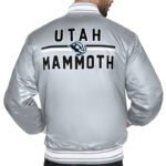 Utah Mammoth Primary Logo Varsity Satin Jacket - Image 4