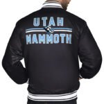 Utah Mammoth Primary Logo Varsity Satin Jacket - Image 3