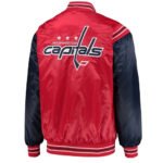 Washington Capitals Red and Blue Satin Jacket - Image 2
