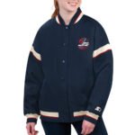 Winnipeg Jets Tournament Navy Varsity Jacket - Image 3