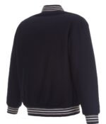 Varsity Winnipeg Jets Navy Blue Wool Jacket - Image 2