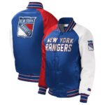 Youth NY Rangers Varsity Satin Jacket - Image 3